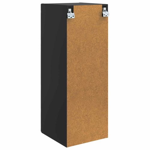 Стенно шкафче 33 x 34,5 x 90 см Инженерна дървесина Черно