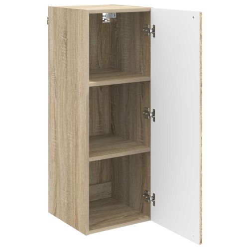 Стенно шкафче 33 x 34,5 x 90 см Инженерна дървесина Дъб сонома