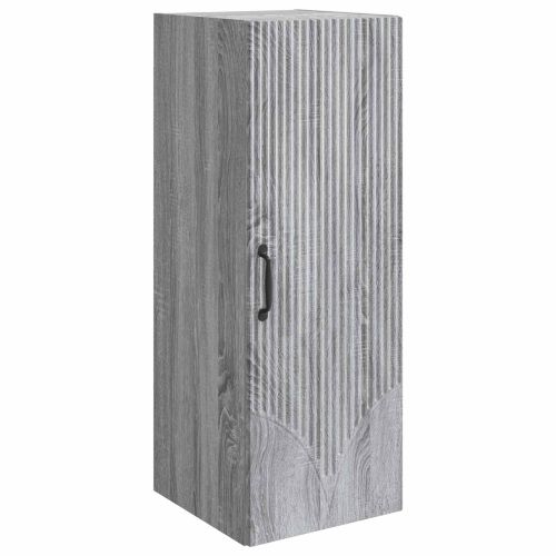 Стенно шкафче 33 x 34,5 x 90 см Инженерна дървесина Сив Сонома