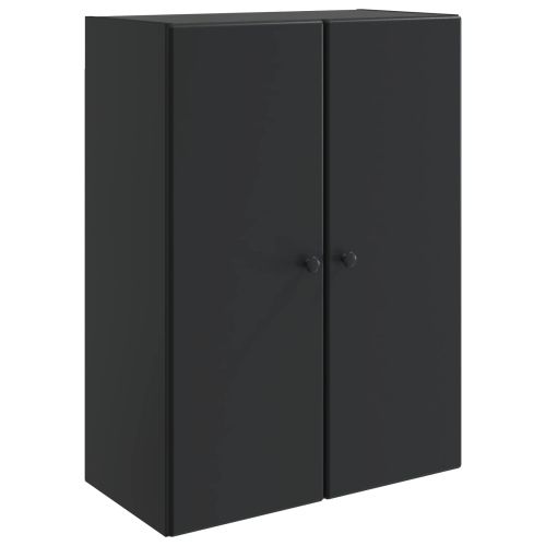 Стенно шкафче 66 x 34,5 x 90 см Инженерна дървесина Черно