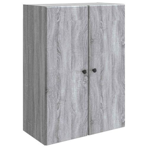 Стенно шкафче 66 x 34,5 x 90 см Инженерна дървесина Сив Сонома