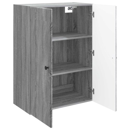 Стенно шкафче 66 x 34,5 x 90 см Инженерна дървесина Сив Сонома