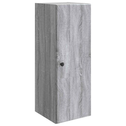 Стенно шкафче 33 x 34,5 x 90 см Инженерна дървесина Сив Сонома