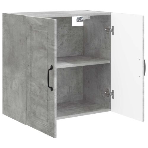 Стенно шкафче 59 x 31 x 60 см Инженерна дървесина Бетонно сиво