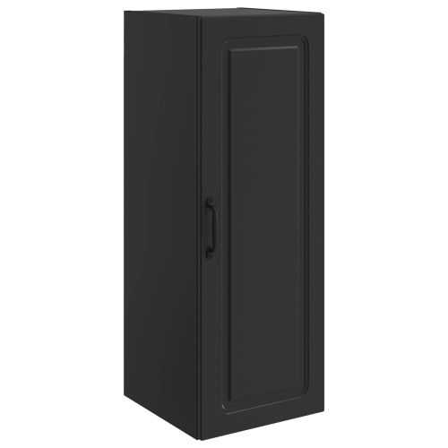 Стенно шкафче 33 x 34,5 x 90 см Инженерна дървесина Черно