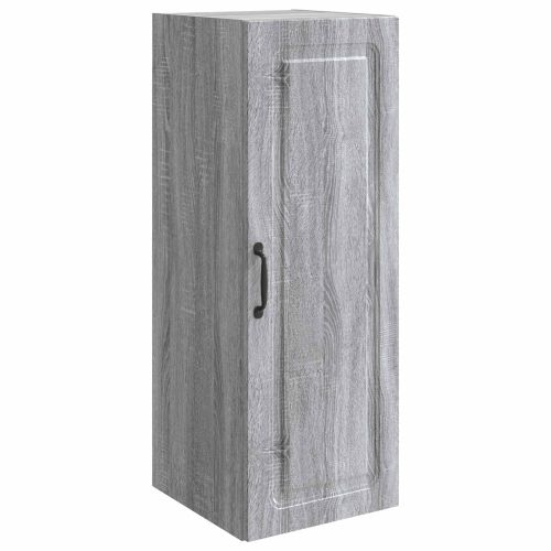 Стенно шкафче 33 x 34,5 x 90 см Инженерна дървесина Сив Сонома