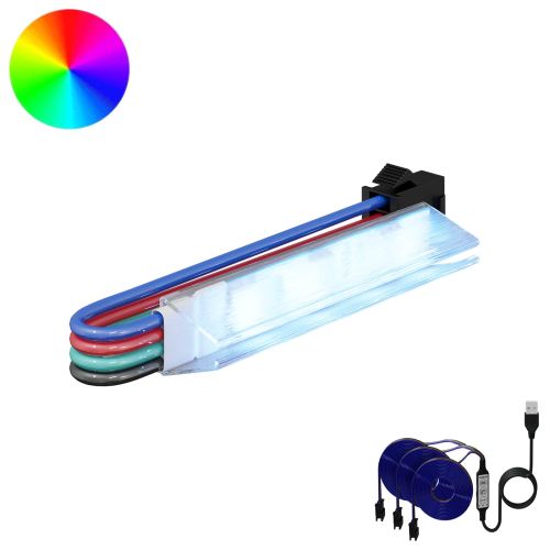 LED лента 12 бр. Черна и Многоцветна Мед и пластмаса