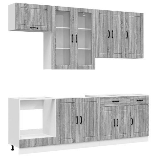 Кухненски единица LUCCA 8 pcs Сив Сонома Инженерна дървесина