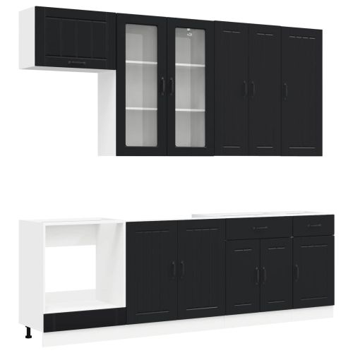 Кухненски единица LUCCA 8 pcs Черно Инженерна дървесина