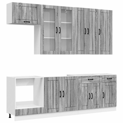 Кухненски единица LUCCA 8 pcs Сив Сонома Инженерна дървесина