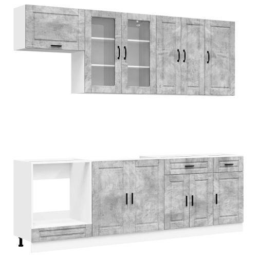 Кухненски единица PORTO 8 pcs Бетонно сиво Инженерна дървесина