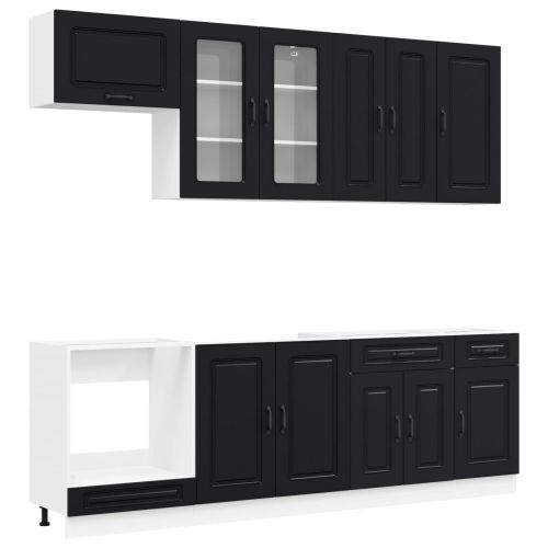 Кухненски единица KALMAR 8 pcs Черно Инженерна дървесина