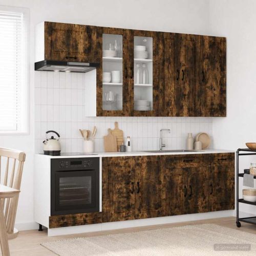 Кухненски единица KALMAR 8 pcs Опушен дъб Инженерна дървесина