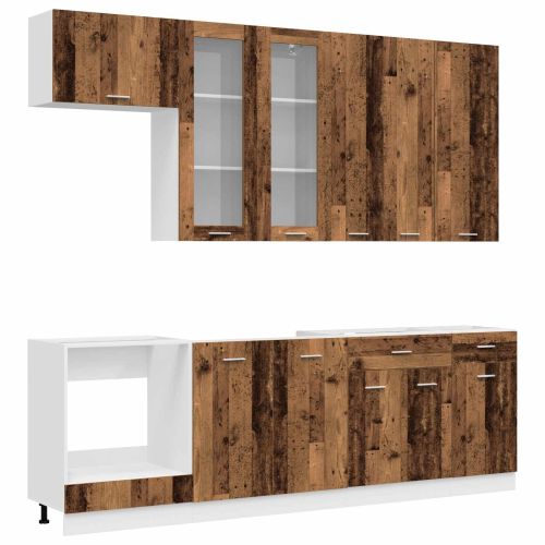 Кухненски единица LYON 8 pcs Старо дърво Инженерна дървесина