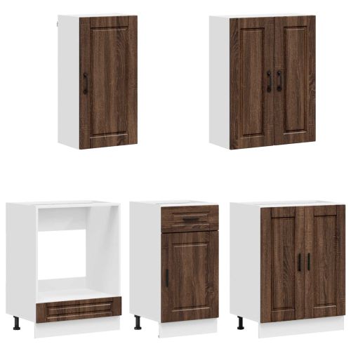 Кухненски единица PORTO 5 pcs Кафяв дъб Инженерна дървесина