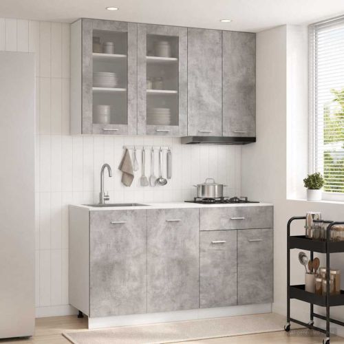 Кухненски единица LYON 4 pcs Бетонно сиво Инженерна дървесина