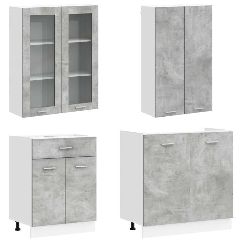 Кухненски единица LYON 4 pcs Бетонно сиво Инженерна дървесина