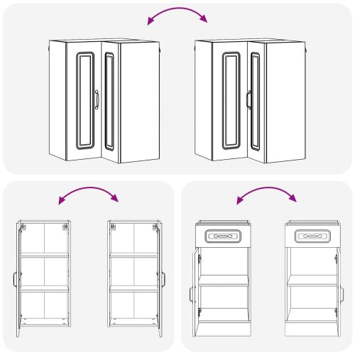 Кухненски единица KALMAR 8 pcs Бяло Инженерна дървесина