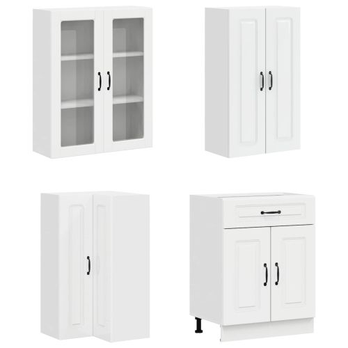 Кухненски единица KALMAR 8 pcs Бял гланц Инженерна дървесина