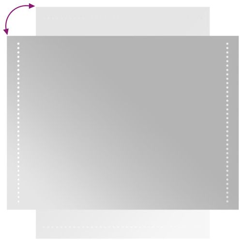 LED огледало за баня, 60x80 см
