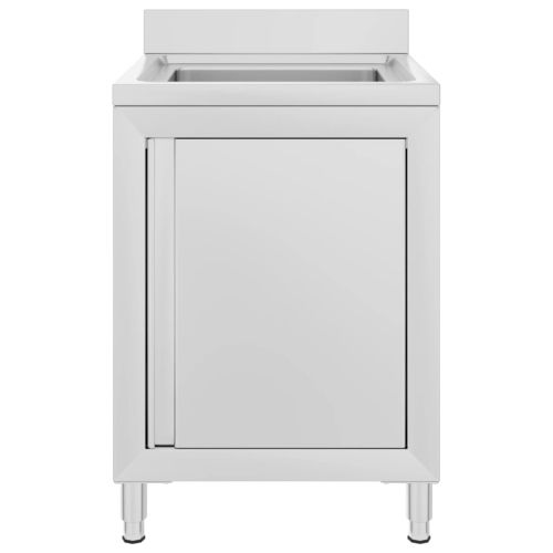 Търговски кухненски шкаф за мивка 60x60x96 см инокс