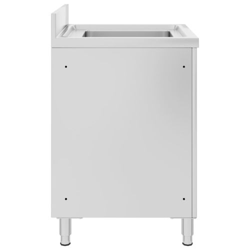 Търговски кухненски шкаф за мивка 60x60x96 см инокс