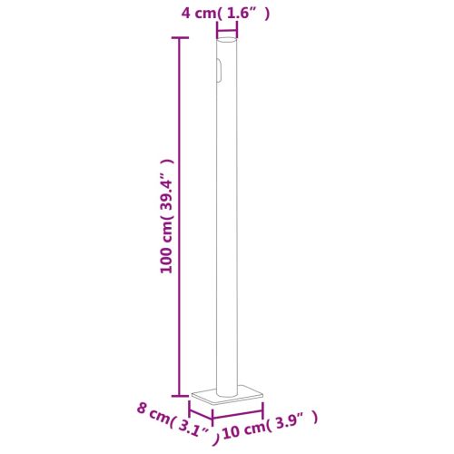 Прибираща се странична тента, синя, 160x1000 см
