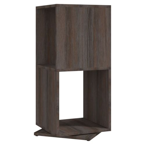 Въртящ се шкаф сив дъб сонома 34,5x34,5x75,5 см инженерно дърво
