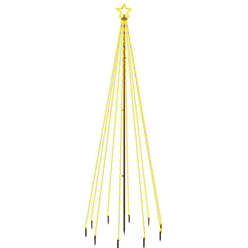 Коледна елха с шип, топло бяло, 310 LED, 300 см