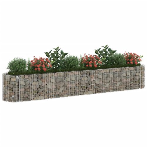 Габион повдигната леха, поцинковано желязо, 330x50x50 cм