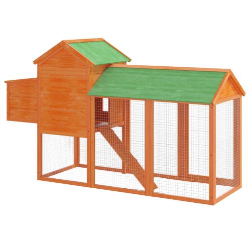 Кокошарник кафяв 193x65x117 см бор масив
