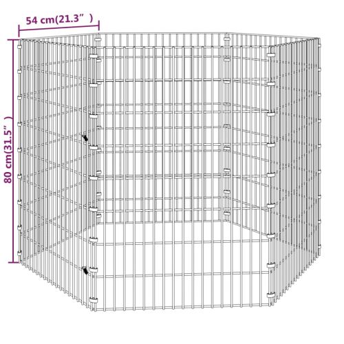 Ограждение за свободно отглеждане на животни 6-панела 54x80 см
