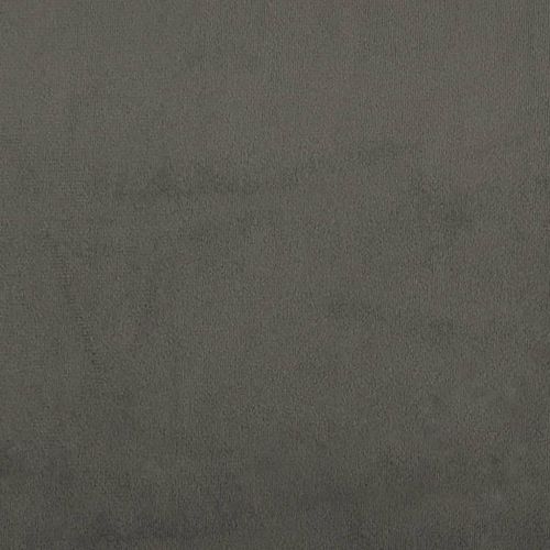 Горна табла за легло с уши, тъмносива, 183x23x78/88 см, кадифе