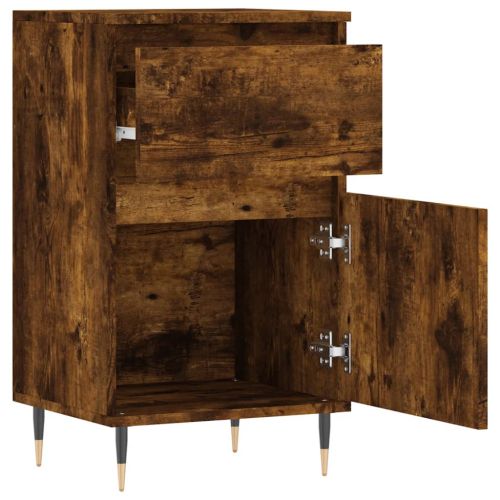 Бюфет опушен дъб 40x35x70 см инженерно дърво