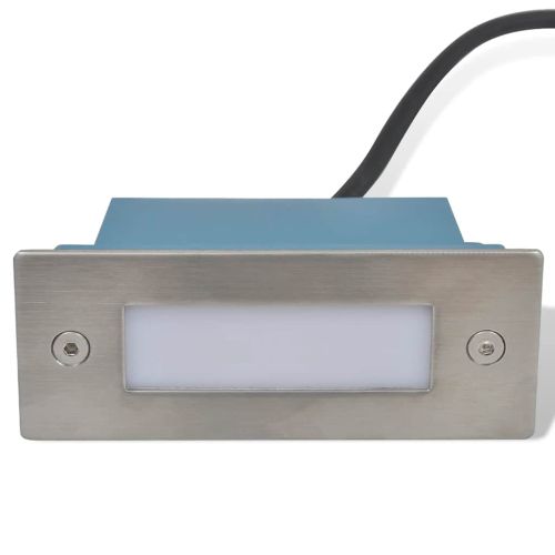 LED лампи за вграждане за стълбище, 6 бр, 44x111x56 мм
