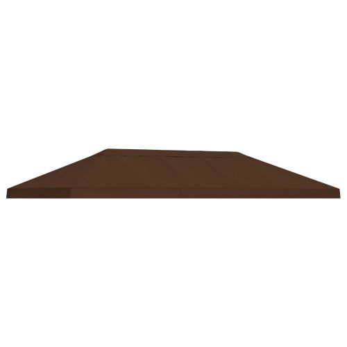 Канапе за беседка 6 x 3 m Кафяво Полиестер 190 gsm
