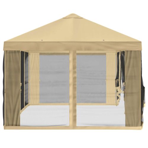 Покривало за беседка с стени 6 x 3 m Кремаво Полиестер 190 gsm