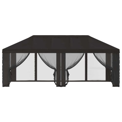 Покривало за беседка с стени 6 x 3 m Антрацит Полиестер 190 gsm