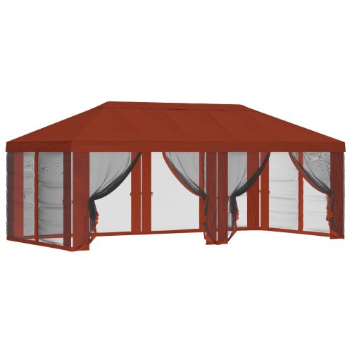 Покривало за беседка с стени 6 x 3 m Теракота Полиестер 190 gsm