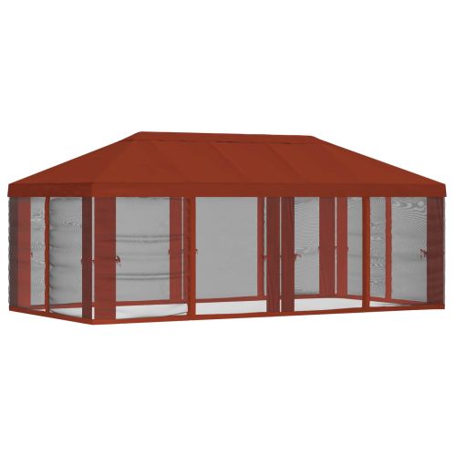 Покривало за беседка с стени 6 x 3 m Теракота Полиестер 190 gsm