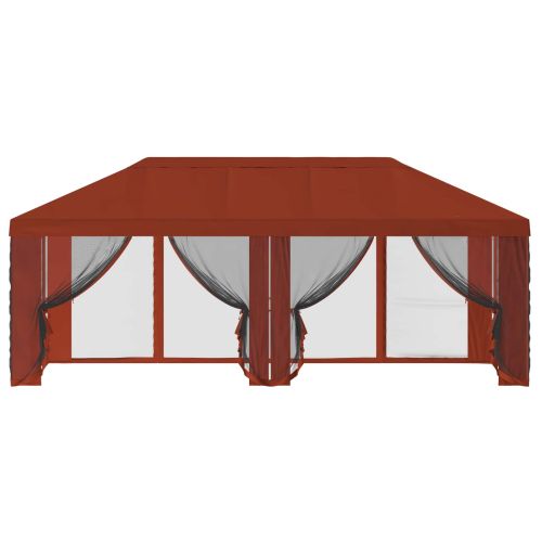 Покривало за беседка с стени 6 x 3 m Теракота Полиестер 190 gsm