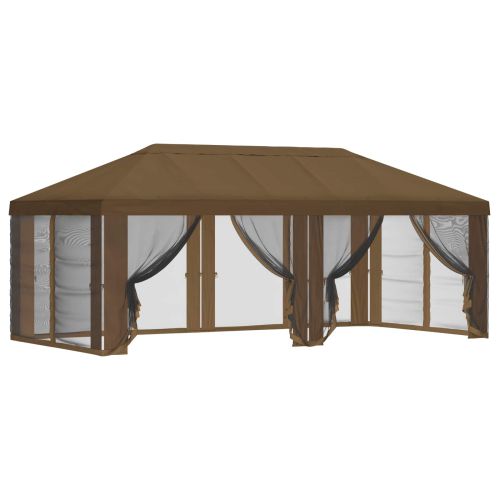Покривало за беседка с стени 6 x 3 m Таупе Полиестер 190 gsm