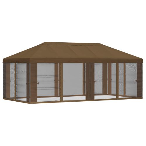 Покривало за беседка с стени 6 x 3 m Таупе Полиестер 190 gsm