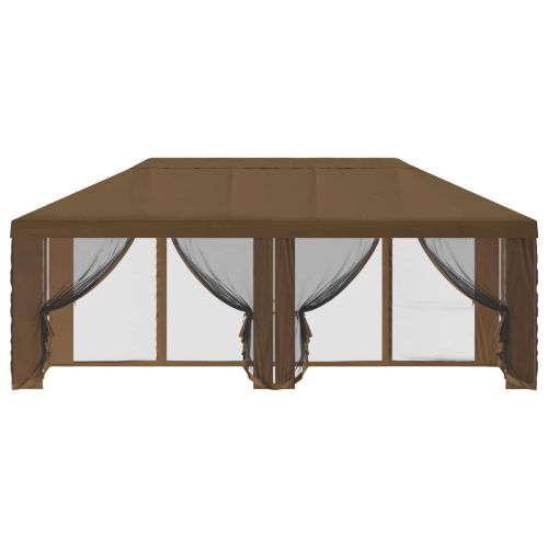 Покривало за беседка с стени 6 x 3 m Таупе Полиестер 190 gsm