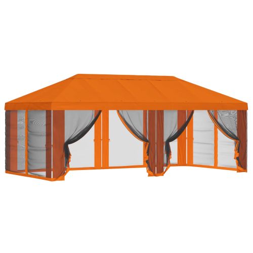 Покривало за беседка с стени 6 x 3 m Оранжево Полиестер 190 gsm
