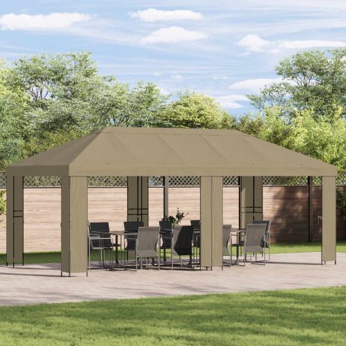 Покривало за беседка 6 x 3 m Бежово Полиестер 190 gsm