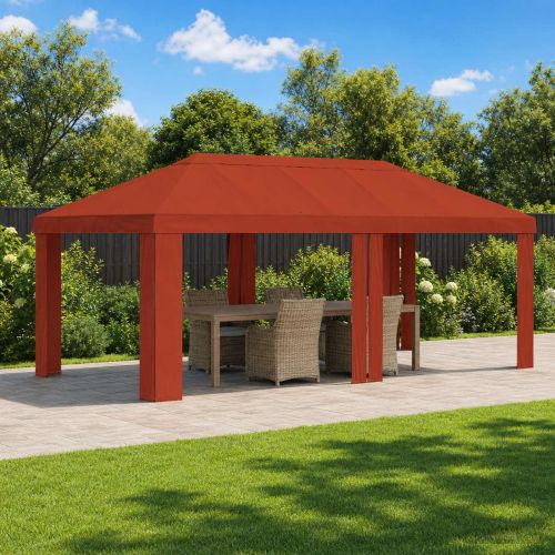 Покривало за беседка 6 x 3 m Теракота Полиестер 190 gsm