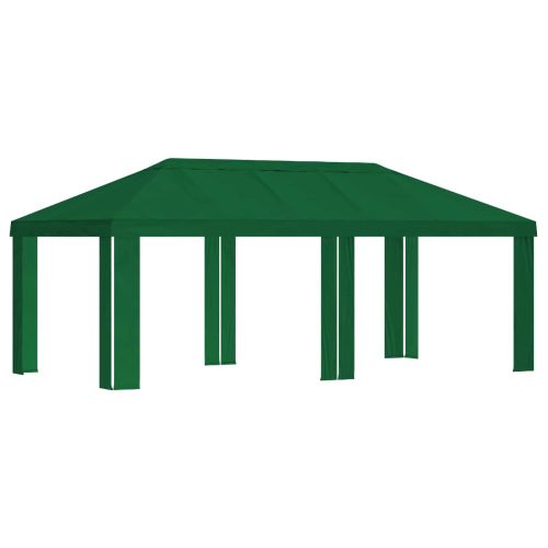 Покривало за беседка 6 x 3 m Зелено Полиестер 190 gsm