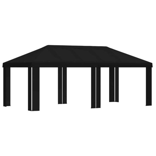 Покривало за беседка 6 x 3 m Черно Полиестер 190 gsm