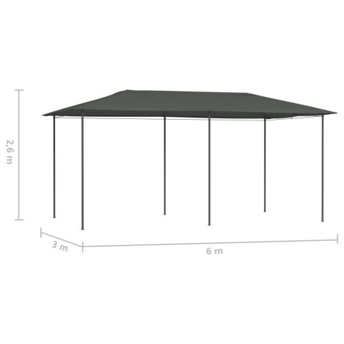 Шатра, 2,98x5,3x2,59 м, антрацит, 160 г/м²